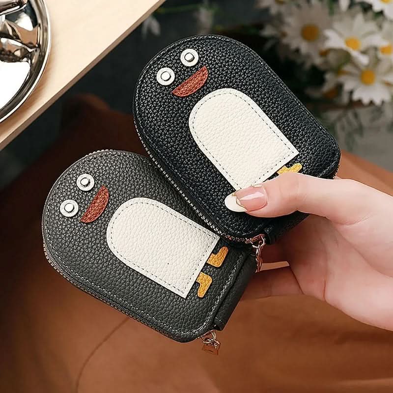 Card holder - compact and durable penguin pattern 
