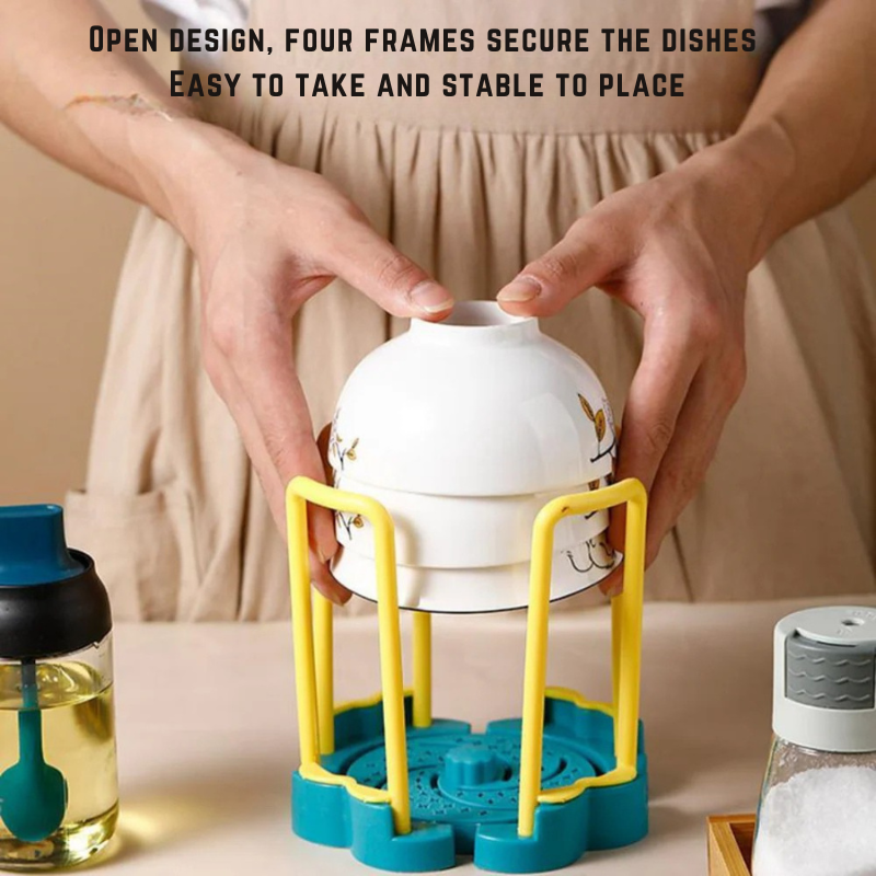 Soporte de escurridor ajustable para cuencos bien ordenados 