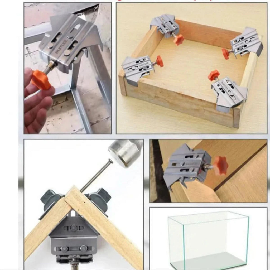 Morsa ad angolo 90° per assemblaggi in legno precisi 