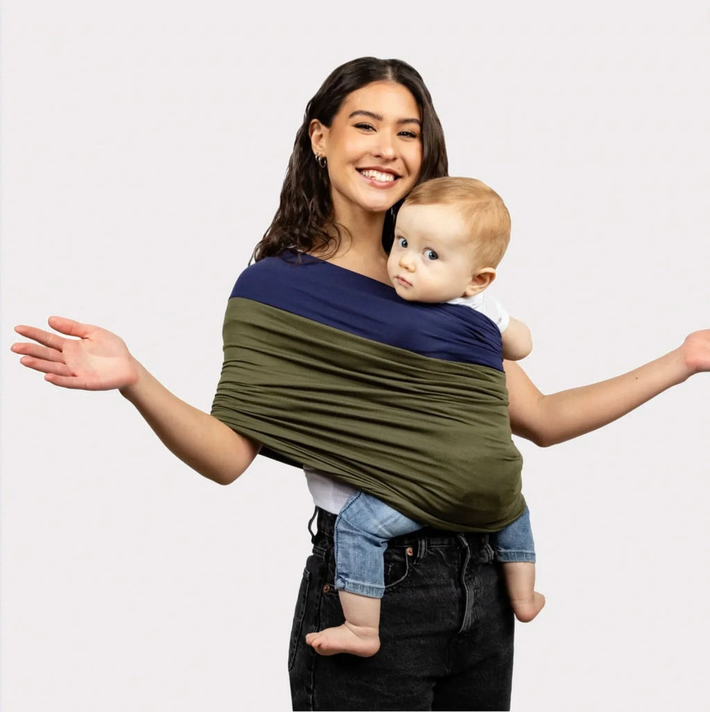 Porte-bébé cocon bicolore pour un lien tendre au quotidien