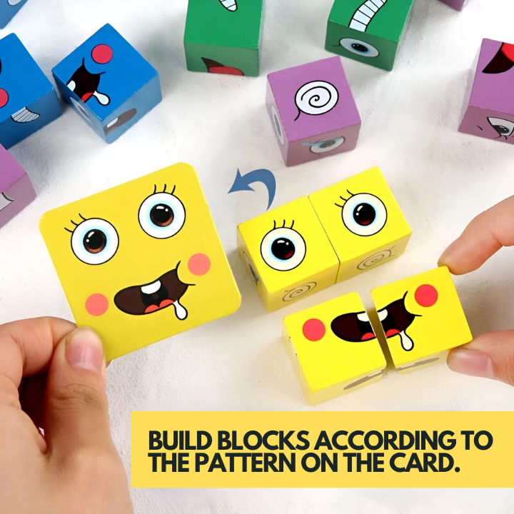 Educational wooden game – Develop your child's emotions and motor skills 